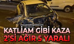 Katliam gibi kaza: 2'si ağır 5 yaralı