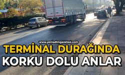 Terminal durağında korku dolu anlar!