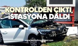 Kontrolden çıktı, istasyona daldı