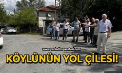 Muhtar ve köylünün yol çilesi