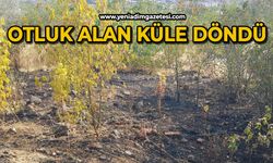 Otluk alanda çıkan yangın evlere sıçramadan söndürüldü