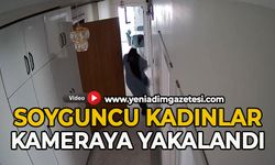 Soyguncu kadınlar, kamerayı görünce panikledi