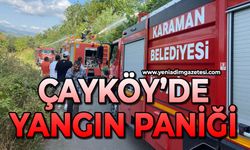 Çayköy’de yangın paniği