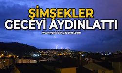 Şimşekler geceyi aydınlattı