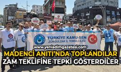 Madenci Anıtı'nda toplandılar zam teklifine tepki gösterdiler