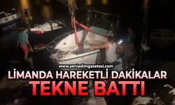 Limanda hareketli dakikalar: Tekne battı