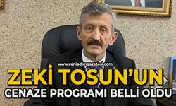Zeki Tosun’un cenaze programı belli oldu
