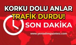 Korku dolu anlar: Trafik durdu
