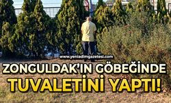 Zonguldak'ın göbeğinde tuvaletini yaptı