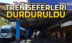 Tren seferleri durduruldu