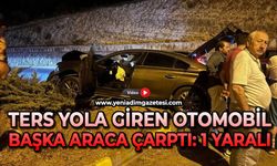 Ters yola giren otomobil, karşı yönden gelen başka araca çarptı: 1 yaralı