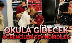 Okula gidecek çocukları sevindirdiler