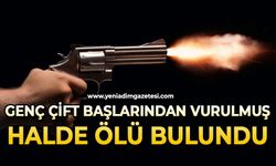 Genç çift evde başlarından vurulmuş halde ölü bulundu