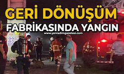 Geri dönüşüm fabrikasında yangın