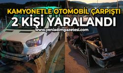 Kamyonet ile otomobil çarpıştı: 2 yaralı