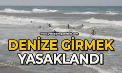 Denize girmek yasaklandı