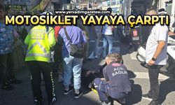 Motosiklet yayaya çarptı: 2 yaralı