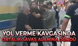 Yol verme kavgasında ortalık savaş alanına döndü