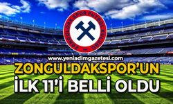 Zonguldakspor'un İlk 11'i belli oldu