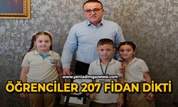 Öğrenciler 207 fidan dikti