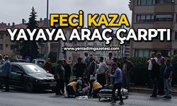 Feci kaza yayaya araç çarptı