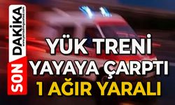 Yük treni yayaya çarptı: 1 ağır yaralı