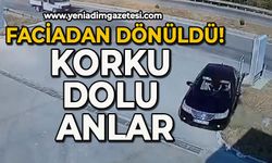 Faciadan dönüldü: Otomobil akaryakıt istasyonuna sürüklendi