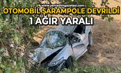 Şarampole yuvarlanan otomobil ağaçlara çarparak durabildi: 1 ağır yaralı