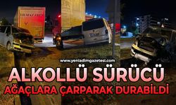 Alkollü sürücü ağaçlara çarparak durabildi: 1 yaralı