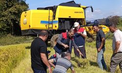 Çiftçinin emeği için biçerdöverler kontrol altında