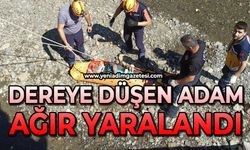 Korkunç olay: Dereye düşen adam ağır yaralandı