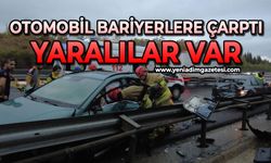 Otomobil bariyerlere çarptı: Yaralılar var