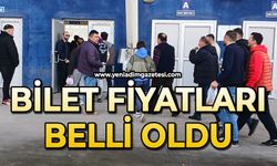 Bilet fiyatları belli oldu