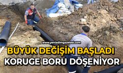 Büyük değişim başladı koruge boru döşeniyor
