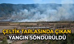 Çeltik tarlasında çıkan yangın söndürüldü