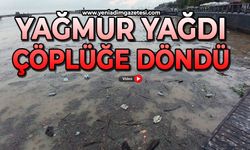 Yağmur yağdı çöplüğe döndü