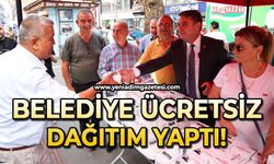 Belediye ücretsiz dağıtım yaptı
