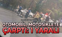 Otomobil motosiklete çarptı: 1 yaralı