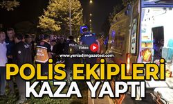 Polis ekipleri kaza yaptı