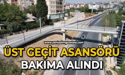 Üst geçit asansörü bakıma alındı