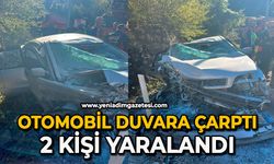 Kontrolden çıkan otomobil duvara çarptı: 2 yaralı