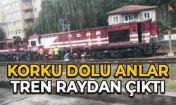 Korku dolu anlar: Tren raydan çıktı