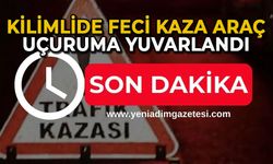 Kilimlide feci kaza araç uçuruma yuvarlandı
