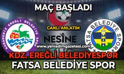 Kdz. Ereğli Belediyespor ile Fatsa Belediyespor karşılaşması başladı