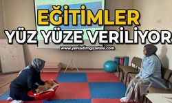 Eğitimler yüz yüze veriliyor