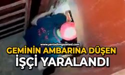 Geminin ambarına düşen işçi yaralandı