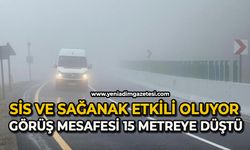 Sis ve sağanak etkili oluyor: Görüş mesafesi 15 metreye düştü