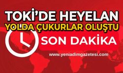 TOKİ’de heyelan: Yolda çukur oluştu