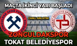 Zonguldakspor-Tokat Belediyespor karşılaşmasından ikinci yarı başladı