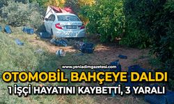 Otomobil bahçeye daldı: 1 işçi hayatını kaybetti, 3 yaralı